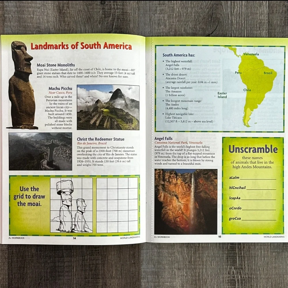 💞 New Grade 2: World Landmarks Educational Workbook